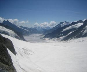 yapboz Swiss Alps Jungfrau-Aletsch, İsviçre.